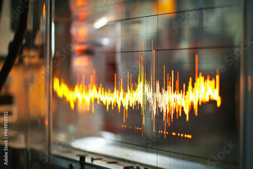 A seismograph records the seismic activity of an earthquake.