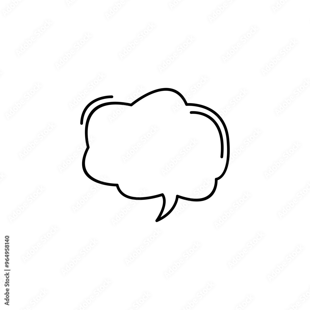 Cartoon Speech Bubble Line Template Cartoon Speech Bubble Line Template