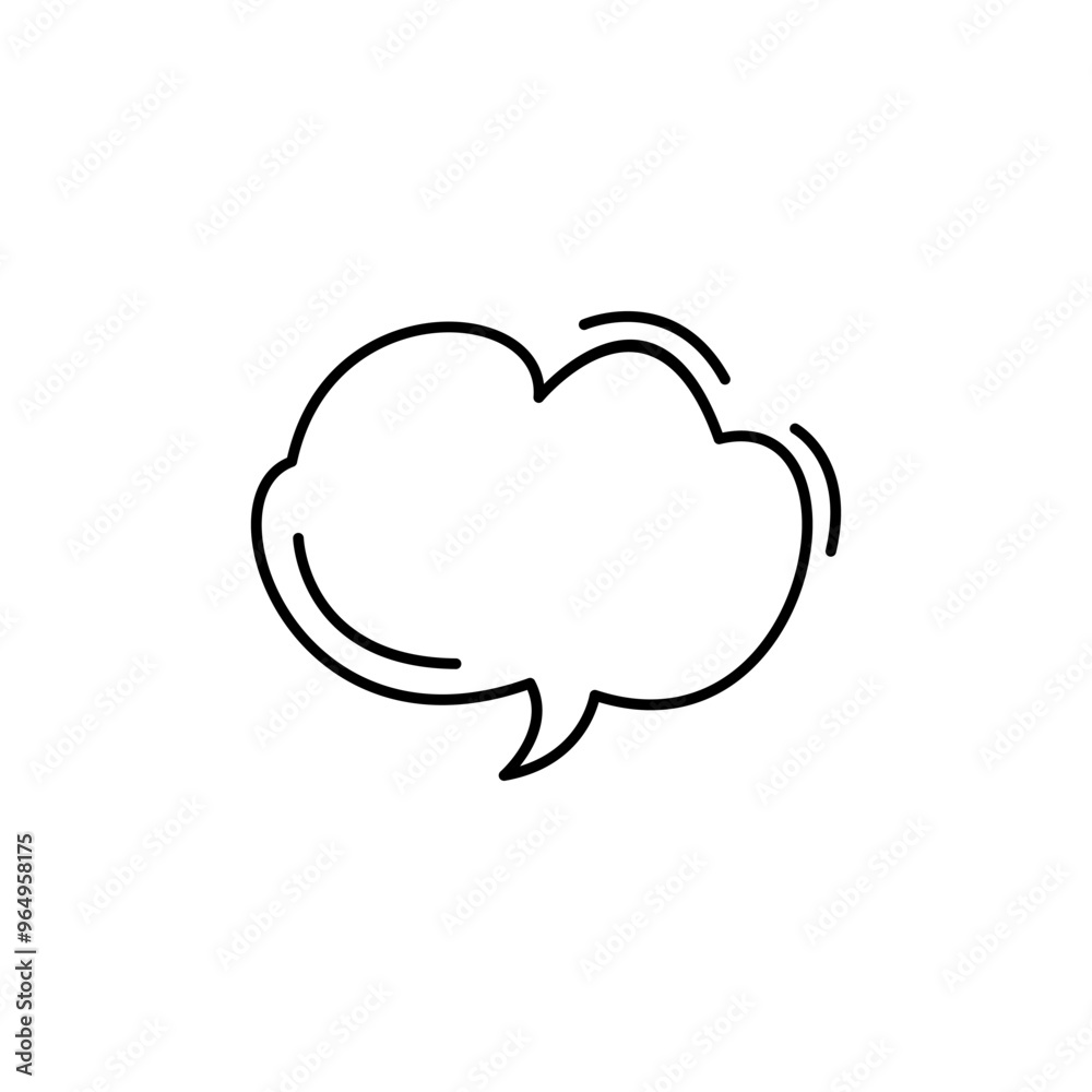Cartoon Speech Bubble Line Template Cartoon Speech Bubble Line Template