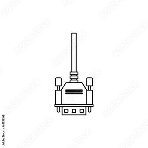 Cable Outline Vector Template