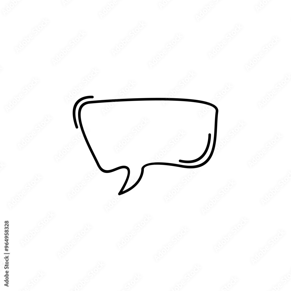 Cartoon Speech Bubble Line Template Cartoon Speech Bubble Line Template