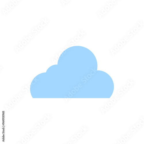 Blue Cloud Vector Template