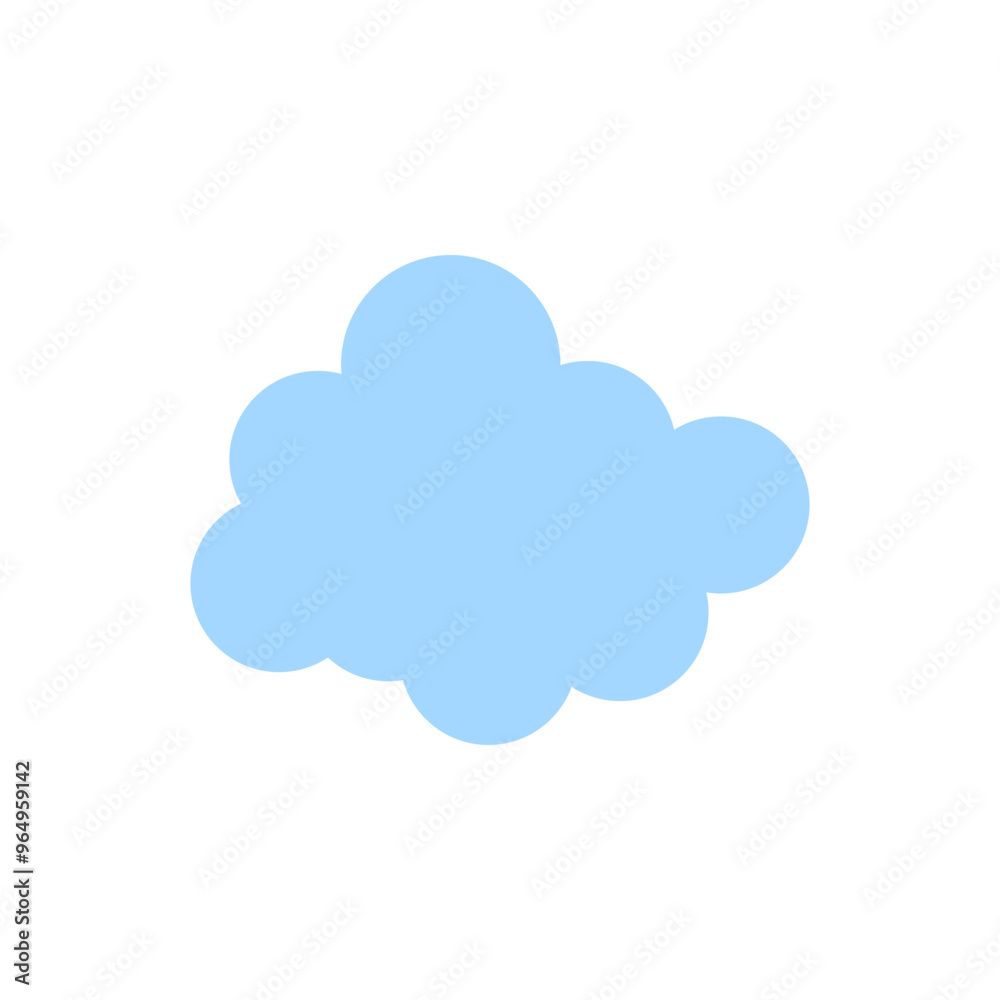 Blue Cloud Vector Template Blue Cloud Vector Template