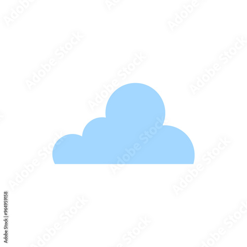 Blue Cloud Vector Template