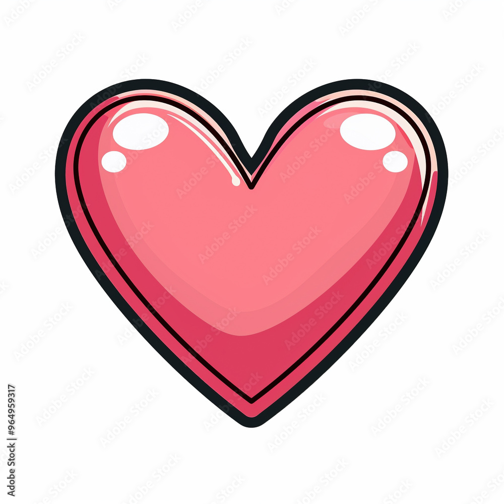Cute Heart icon simple and flat colors Cute Heart icon simple and flat colors