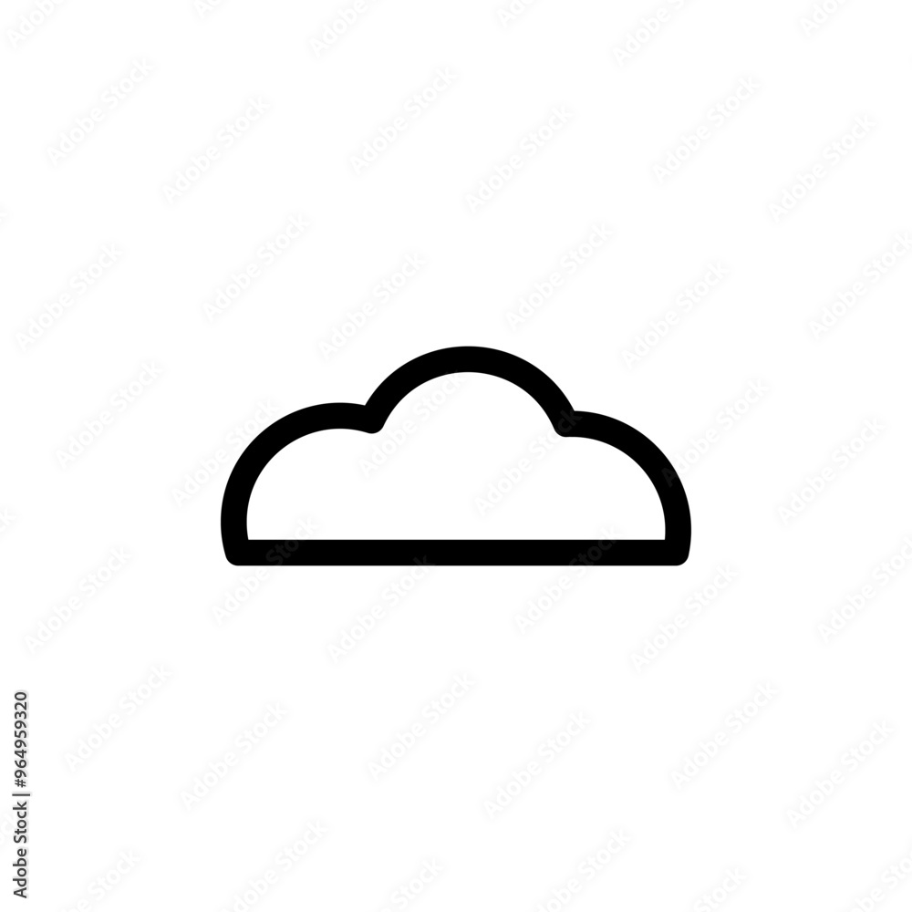 Cloud Outline Vector Template Cloud Outline Vector Template