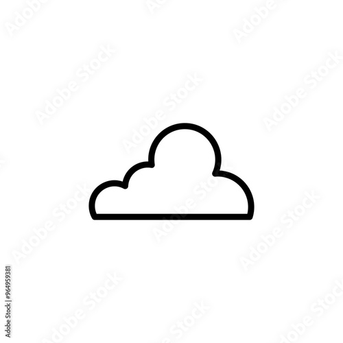 Cloud Outline Vector Template