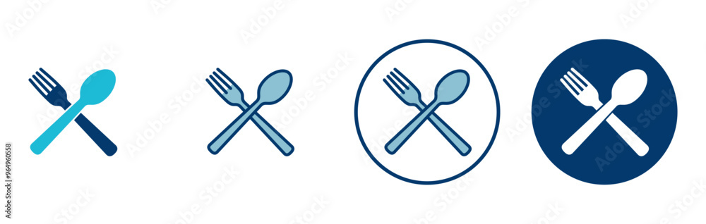 Fork, Spoon, and Knife isolated on white background. Restaurant icon. food icon. Eat. Cutlery icon.