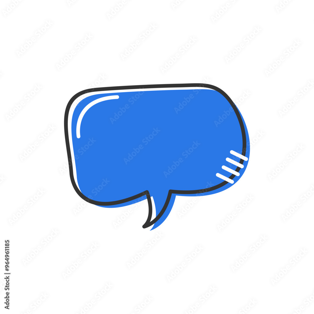 Naklejka premium Cute Speech Bubble Template