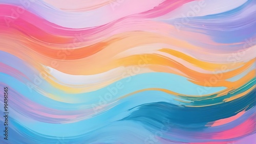 Beautiful Abtract painting strokes background, painting brush mixed color, abstract art background pastel color