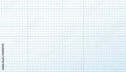 Blue Grid Paper on White Background with Blank Space for Text or Graphics