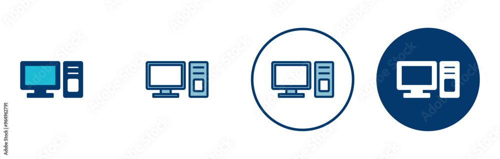 Computer icon vector isolated on white background. PC Icon vector. Computer monitor icon. Flat PC symbol Computer icon vector isolated on white background. PC Icon vector. Computer monitor icon. Flat PC symbol