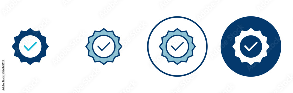 Approved icon vector isolated on white background. Certified Medal Icon vector. check mark Approved icon vector isolated on white background. Certified Medal Icon vector. check mark