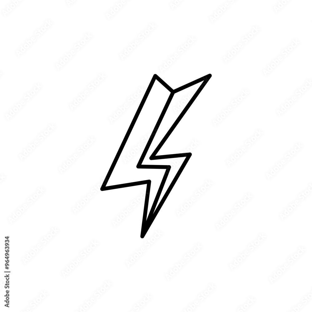 Lightning Flash Outline Template Lightning Flash Outline Template
