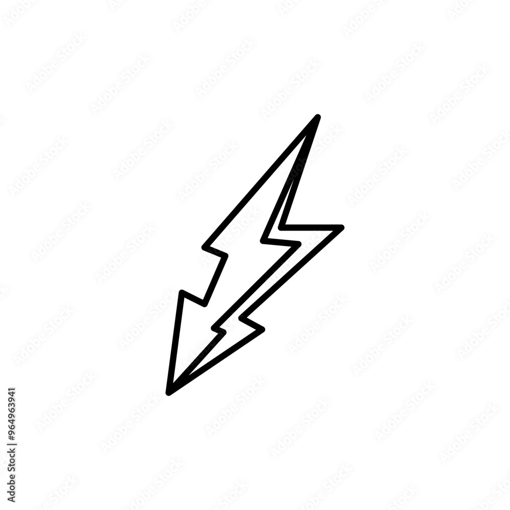 Lightning Flash Outline Template Lightning Flash Outline Template