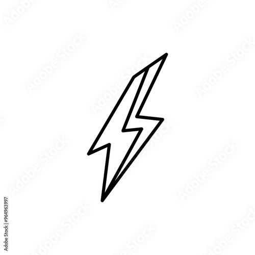 Lightning Flash Outline Template