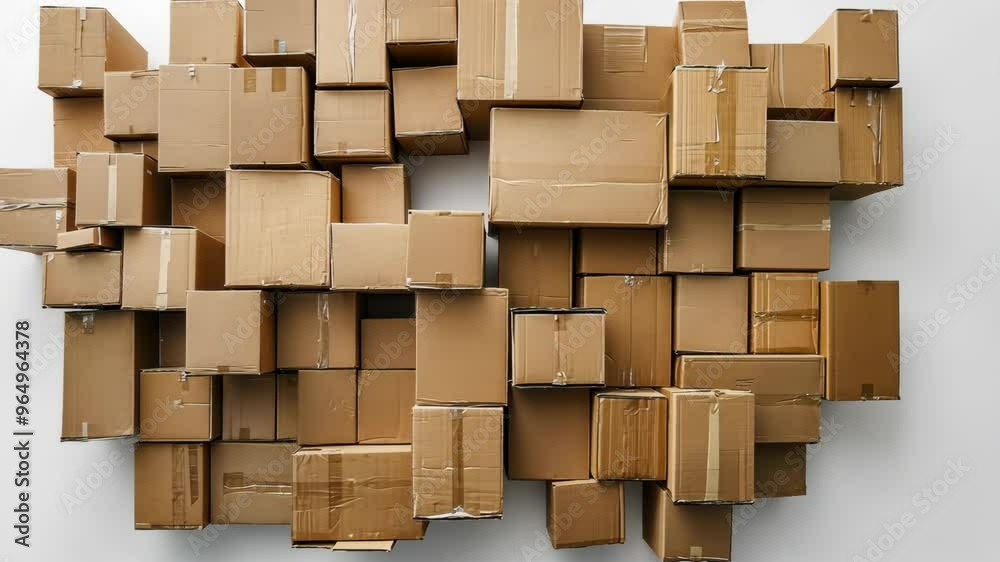 Exploring a creative arrangement of brown cardboard boxes showcasing unique patterns and shapes indoors Exploring a creative arrangement of brown cardboard boxes showcasing unique patterns and shapes indoors