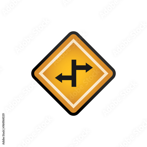 Yellow Road Sign Template