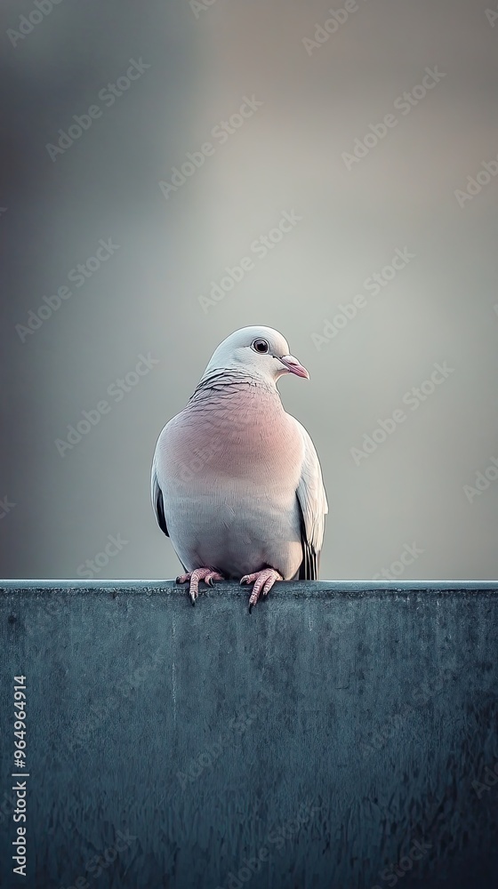 Obraz premium dove isolated on metal background