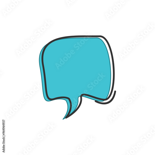 Speech Bubble With Line Template