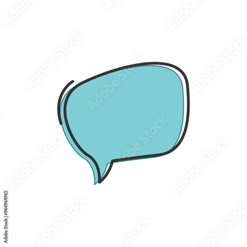 Speech Bubble With Line Template