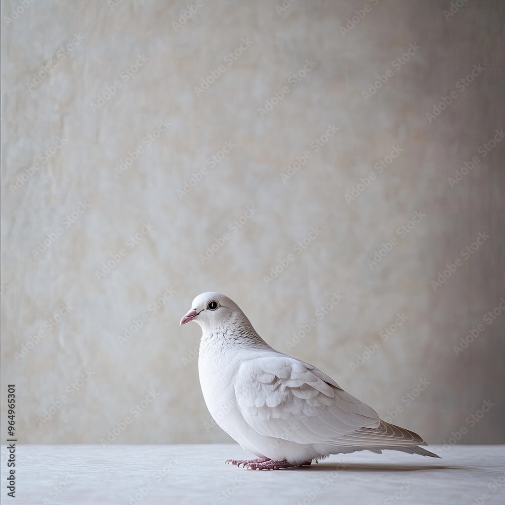 Obraz premium dove isolated on paper background