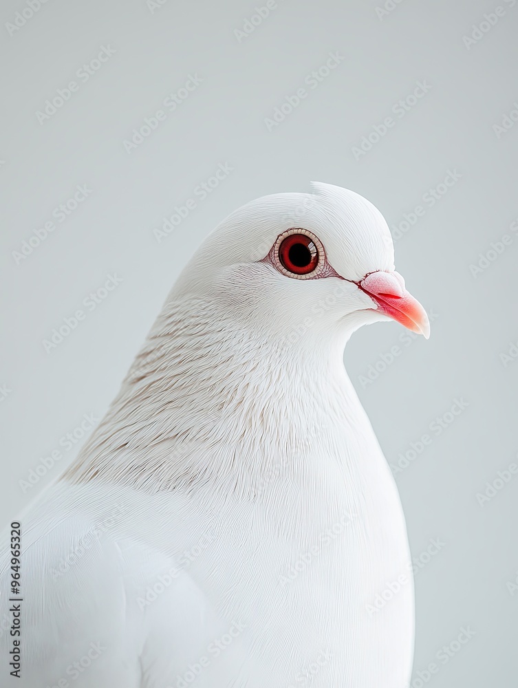 Fototapeta premium dove isolated on paper background