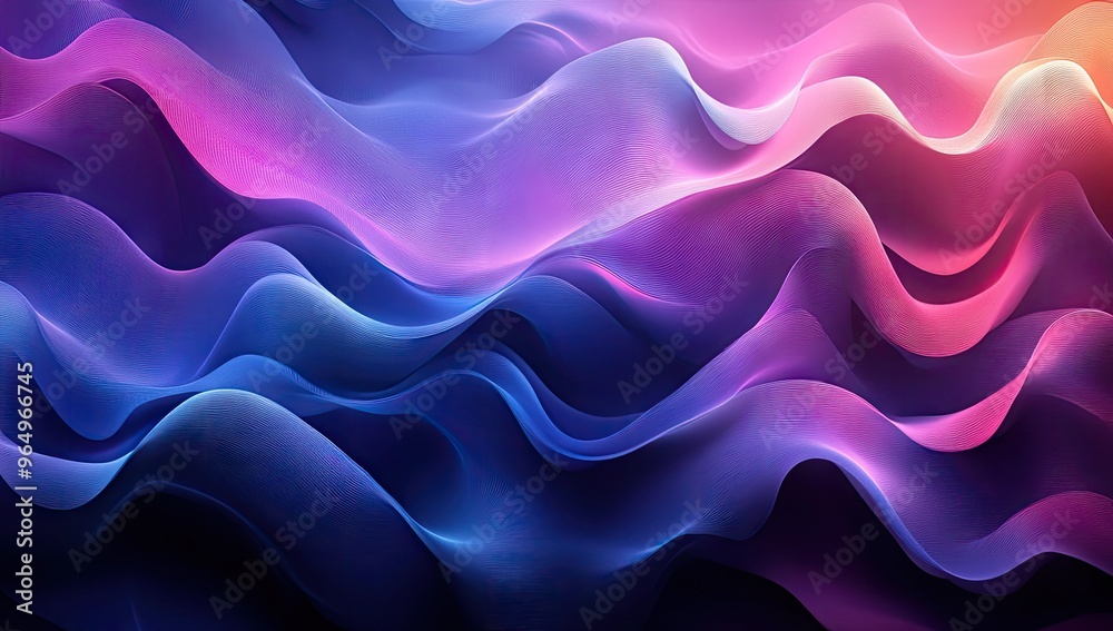 Obraz premium Abstract Wavy Design with Vibrant Colors