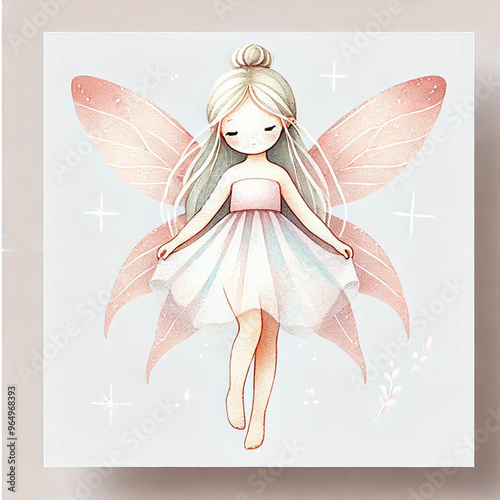 Cute fairy watercolor clipart.987