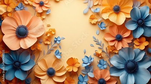 Paper Flowers in a Soft Pastel Arrangement