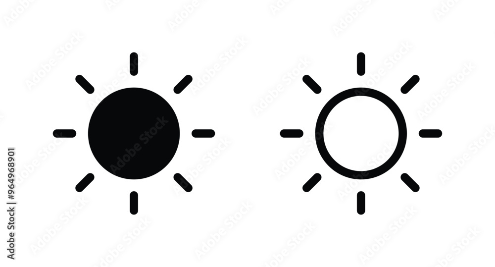 Sun Vector Icon. Brightness symbol Icon Sun Vector Icon. Brightness symbol Icon