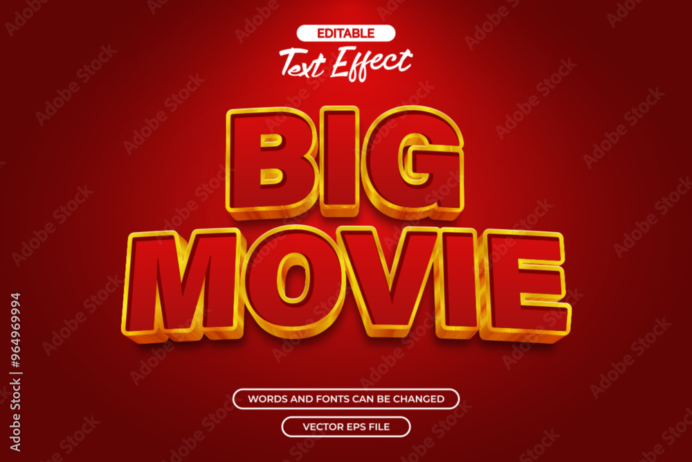 Big movie editable text effect Big movie editable text effect