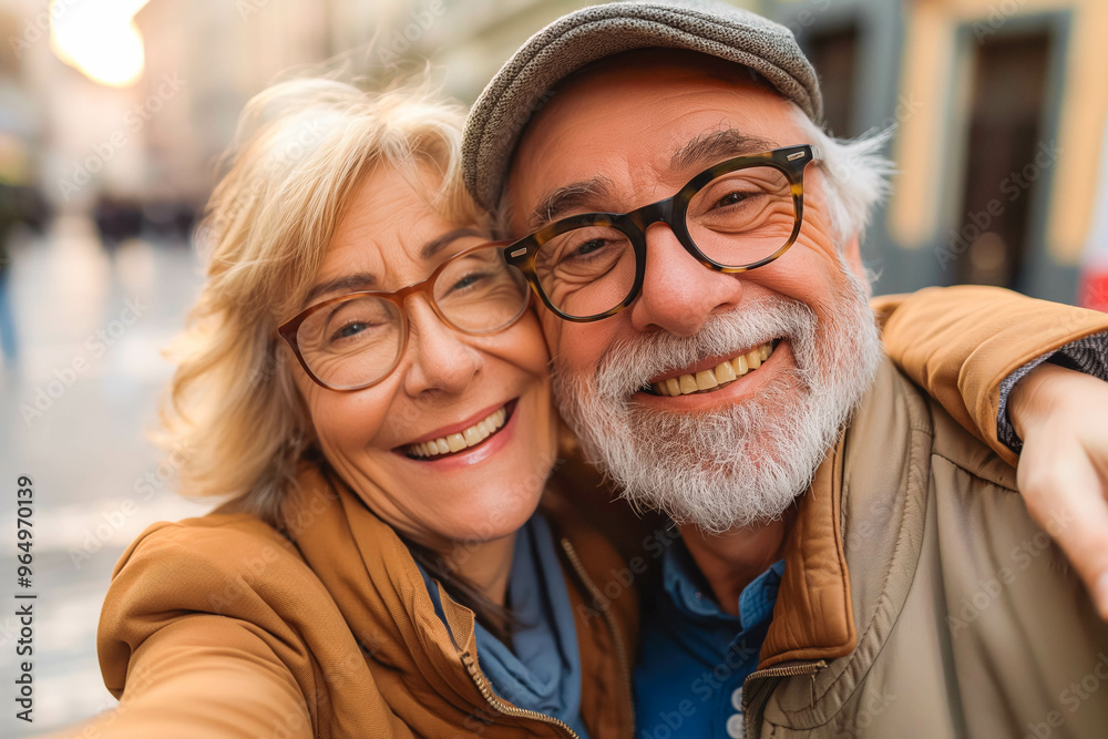 Head shot portrait happy senior couple taking selfie, having fun with phone cam, smiling aged wife and husband hugging, looking at camera, posing for photo, aged man vlogger recording video Head shot portrait happy senior couple taking selfie, having fun with phone cam, smiling aged wife and husband hugging, looking at camera, posing for photo, aged man vlogger recording video