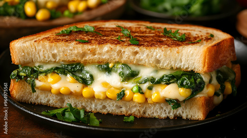 A delicious grilled sandwic...