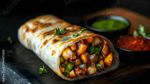 A delicious wrap filled wit...
