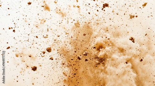 Brown Dust Explosion Isolated on White Background