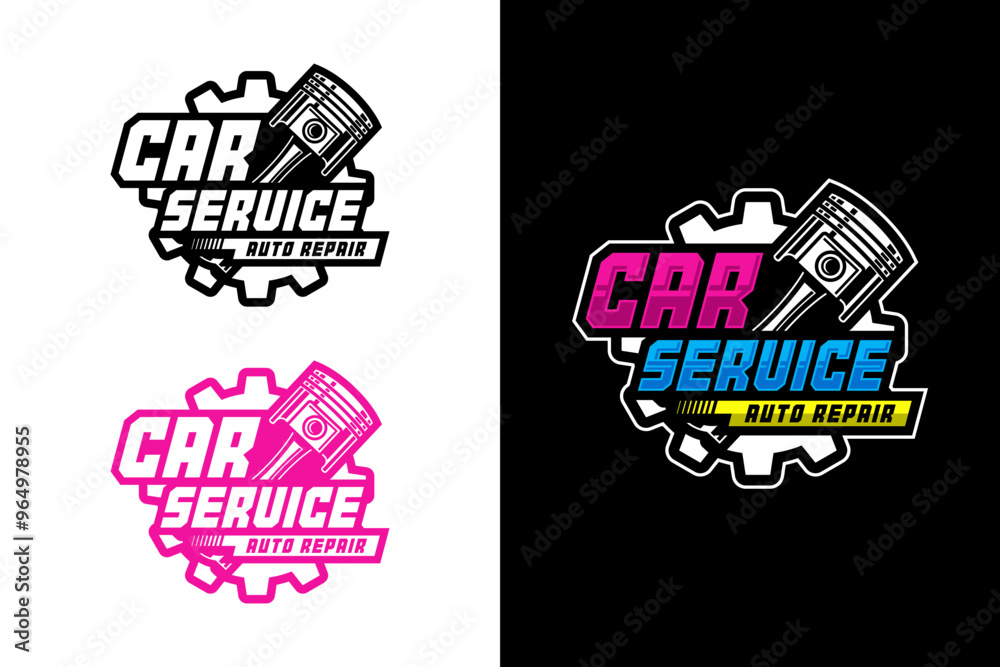 Car sevice auto repair illustration design collection
