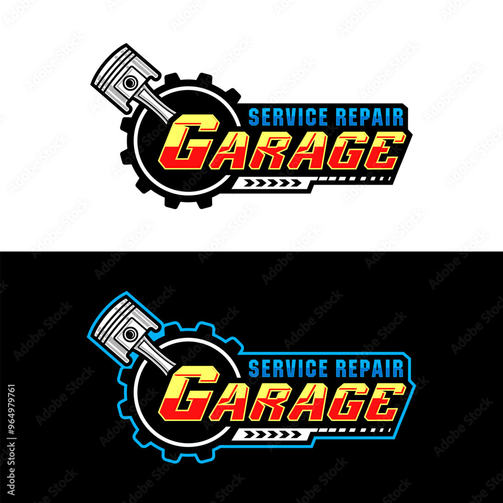 Garage sevice repair design illustration