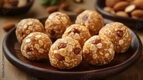 A plate of energy balls mad...