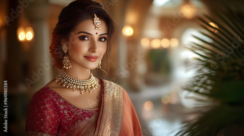 A portrait of a woman adorn...