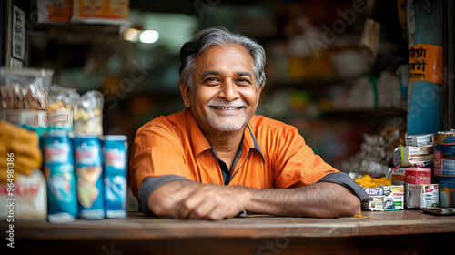 A smiling elderly man at a ...