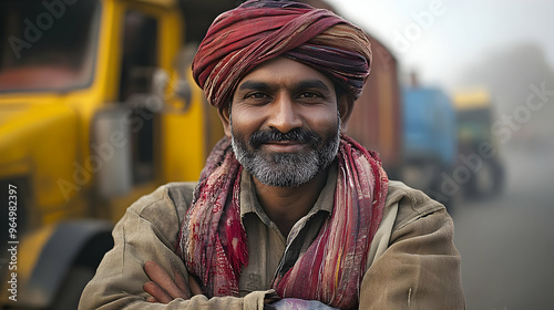 A smiling man in traditiona...