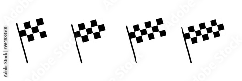 Racing flag icon vector. race flag icon.Checkered racing flag icon