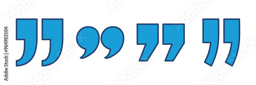 Quote icon vector. Quotation mark symbol.