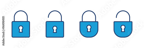 Lock icon vector. Padlock icon vector. Encryption icon. Security symbol