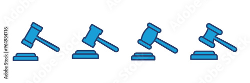 Gavel icon vector. judge gavel icon vector. law icon vector. auction hammer
