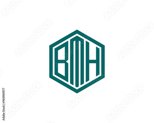 BMH Logo design vector template. BMH