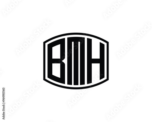 BMH Logo design vector template. BMH