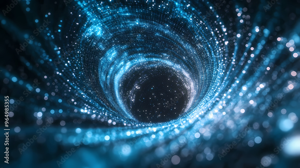 Future light tunnel with data flow Future light tunnel with data flow