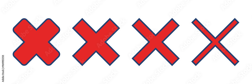 Close vector icon. Delete icon vector. cross sign Close vector icon. Delete icon vector. cross sign